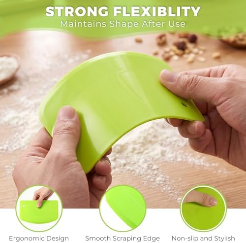 3PCS Dough Scraper Set, Bench Scraper - Image 7