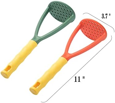 2pcs Potato Masher Manual Masher Kitchen Masher Non-Scratch Nonstick Potato - Image 2