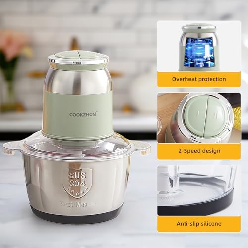Green Food Processor, 500W Electric Meat Grinder - Image 4