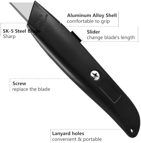 DIYSELF 2 Pack Box Cutters Retractable Utility Knife - Image 5