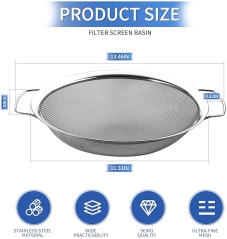 3 Pack 60Mesh Fine Heavy Stainless Steel Paint Filter - Image 2