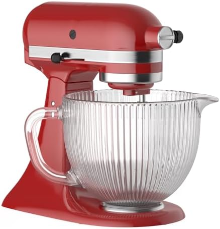 GVODE Glass Mixer Bowl for KitchenAid-Compatible 4.5-5 Qt Tilt-Head Mixers by GVODE