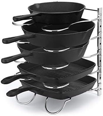 CAXXA Heavy Duty Pan Rack, Pot Lid Rack, Kitchen Cabinet Pantry Cookware by CAXXADIRECT