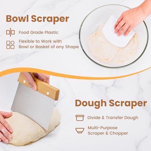 Danish Dough Whisk with Sourdough Tools, - Image 5