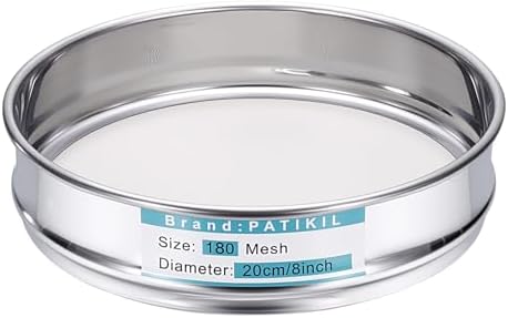PATIKIL 180 Mesh Lab Sieve, 7.9" Diameter Sifting Screen 304 Stainless Steel by PATIKIL