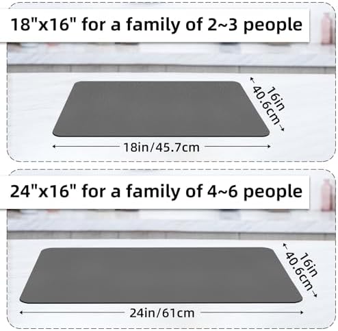 LOPNUR Small Dish Drying Mat for Kitchen Counter - Image 5