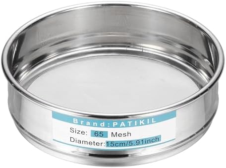 PATIKIL 65 Mesh Lab Sieve, 5.9" Diameter Sifting Screen 304 Stainless Steel by PATIKIL