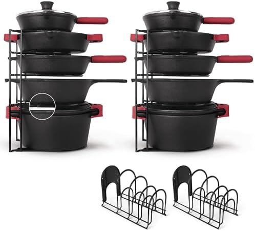 Cuisinel Silicone-Coated Pan Organizer, 2 Pack by Cuisinel