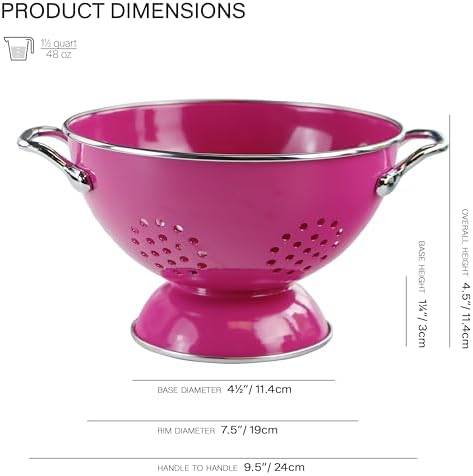 Reston Lloyd, 1.5 Quart Powder Coated Steel Kitchen Strainer Basket - Image 2