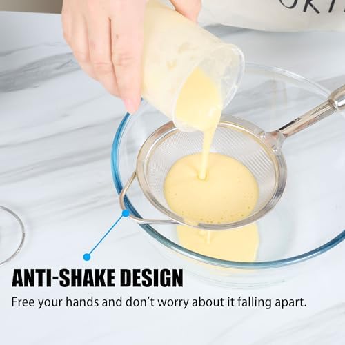 304 Stainless Steel Fine Mesh Strainer Set, 3 Sizes, 30 Mesh - Image 5