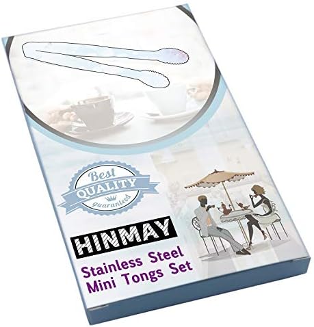 HINMAY 5" Mini Serving Tongs Tiny Stainless Steel Small Tongs - Image 6