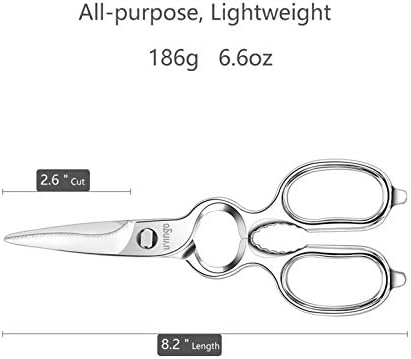 LIVINGO 8.5" Kitchen Shears Heavy Duty Forged Stainless Steel Scissors - Image 2