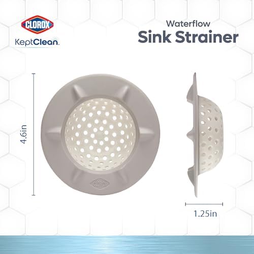 Clorox KeptClean™ WaterGuard Sink Strainer – 2 Pack, Almond Cream - Image 3