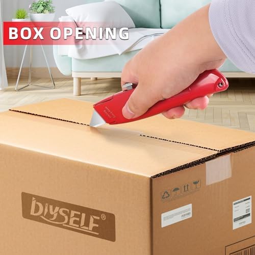 DIYSELF 20 Pack Retractable Box Cutter Knives, Heavy Duty Utility Knives - Image 2