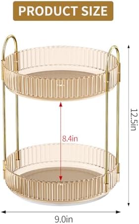 360° Rotating Makeup Organizer, Large Capacity Skincare & Cosmetics Storage - Image 5