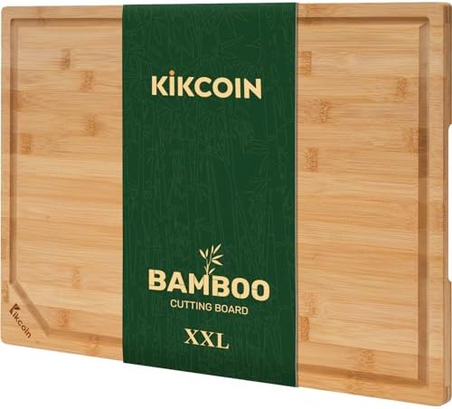 Kikcoin 20”×14” Bamboo Cutting Boards by Kikcoin
