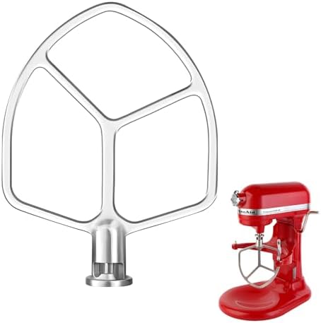 Stainless Flat Beater for KitchenAid 5 Plus - 6QT Bowl Lift Mixer by XINBOOGQ