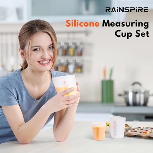 Silicone Measuring Cups for Melting Chocolate ml/oz/cup Marks Silicone Cups - Image 7