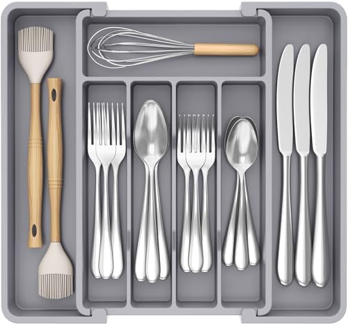 Lifewit Expandable Silverware Drawer Organizer, Kitchen Utensil Tray by Lifewit