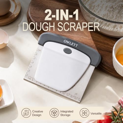 2 PCS Dough Scraper, Stainless Steel Bench Scraper - Image 7