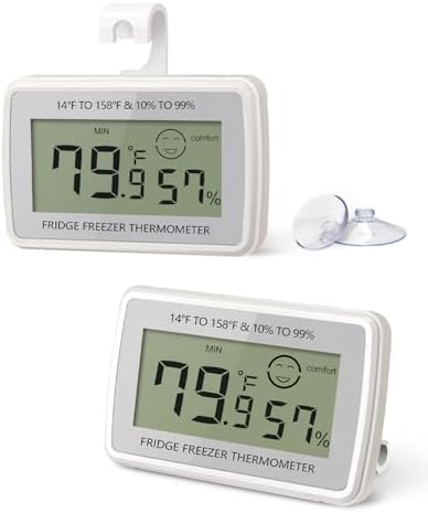 2 Pack Digital Hygrometer Indoor Thermometer Humidity Monitor by Comfytune