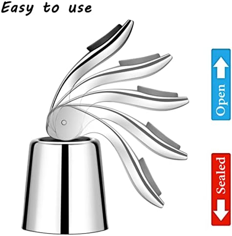 Wine Stopper with Airtight Seal to Keep Wine Fresh, Easy Press-to-Seal - Image 5