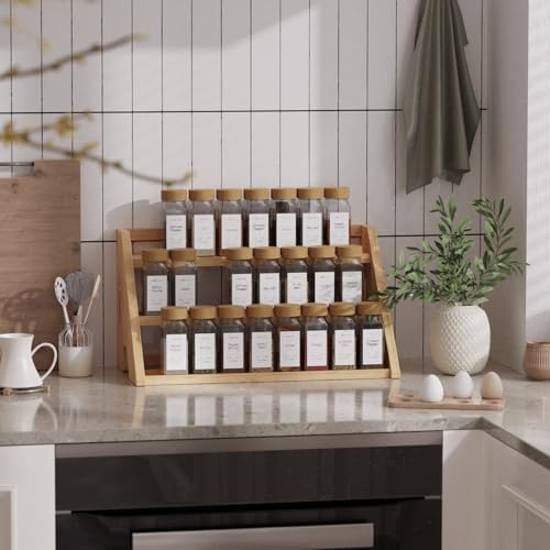 Bamboo Spice Rack Organizer -3-Tier Spice Rack by Unknown