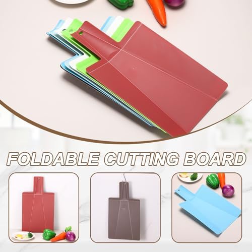 uxcell 2Pcs Foldable Cutting Board 15"x8.5" Plastic Folding Cutting Brown - Image 4