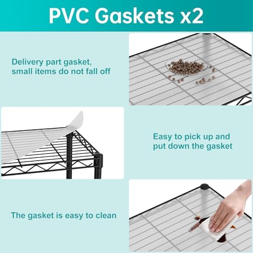 SINGAYE Small Shelves Kitchen Storage Shelf Wire Shelving Metal Adjustable - Image 4
