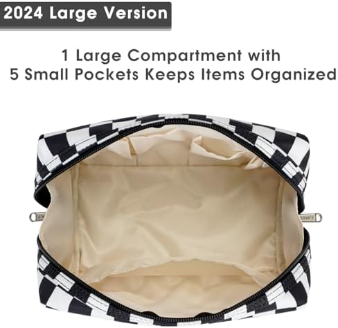 Narwey Makeup Bag Travel Toiletry Bag, Cosmetic Bag - Image 4