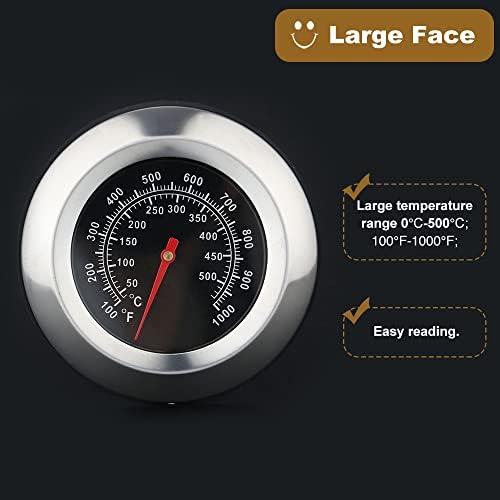 3" Face 1000F Charcoal BBQ Thermometer - Image 3