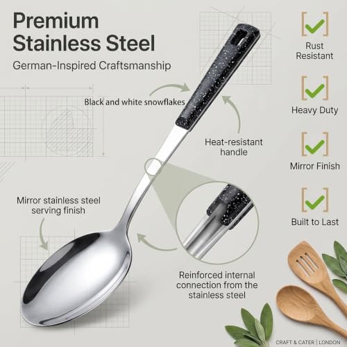 Stainless Steel Serving Spoons Set - Image 5