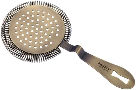 Barfly Deluxe Antique Hawthorne Spring Strainer, Antique Gold - Image 5