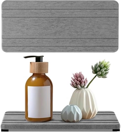 2PCS Water Absorbing Stone Tray, Quick Drying Diatomite Stone Sink Tray by TheHouseofCoshonwol