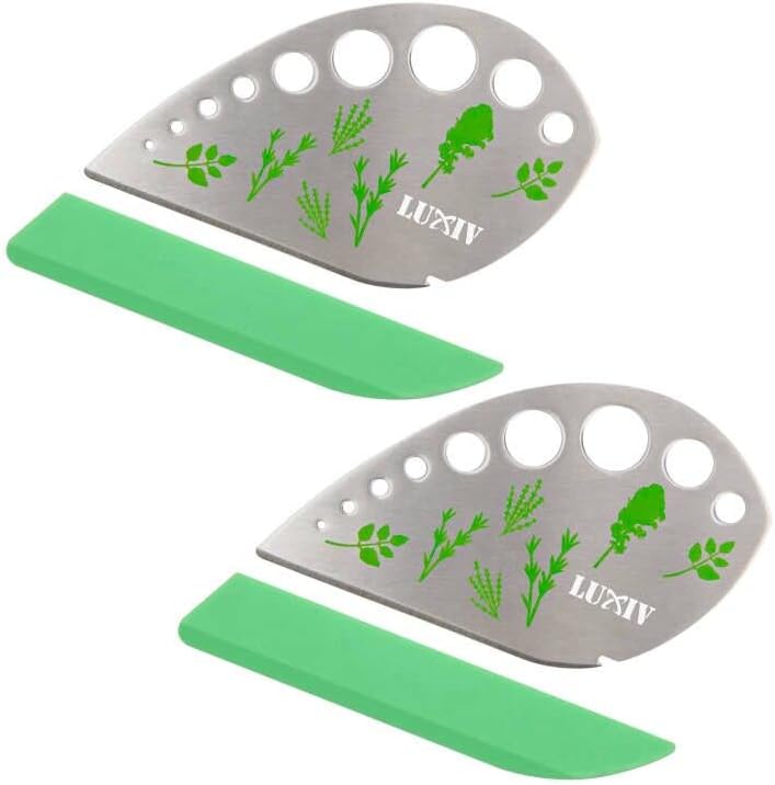 Luxiv Herb Stripper Tool Stainless Steel 9-Hole Leaf Peeler by LuxivLLC