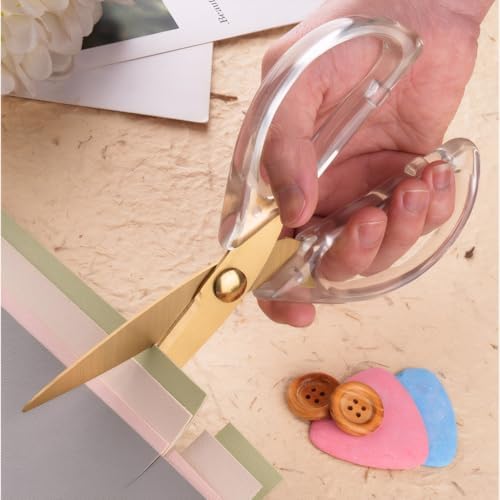 Jasni Transparent Handle Stainless Steel Sharp Powerful Kitchen Scissors - Image 4