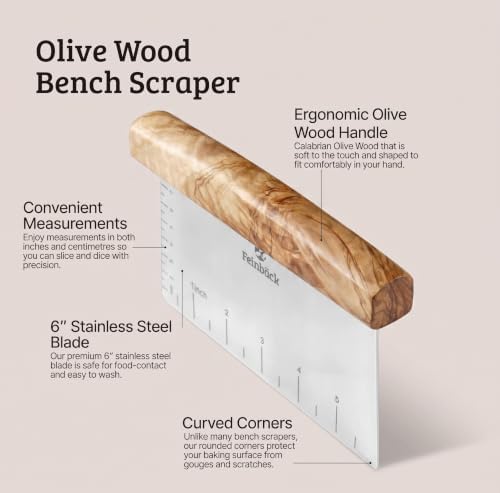 Olive Wood 3"x 6" Bench Scraper - Image 2
