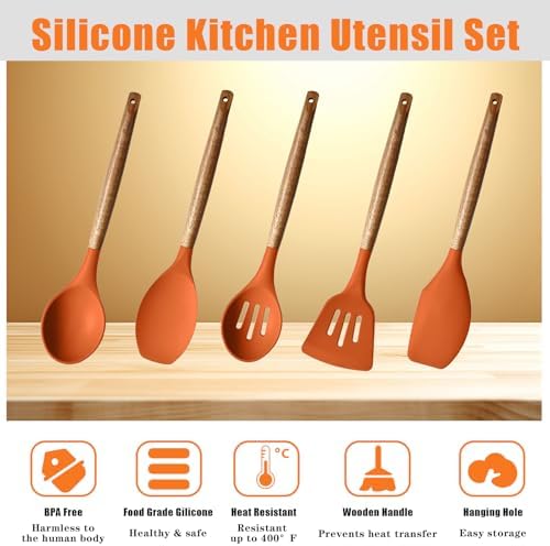 Non-Stick Silicone Kitchen Utensils Set - Image 2