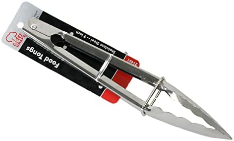 Chef Craft Clam Shell Tongs, Stainless Steel - Image 2