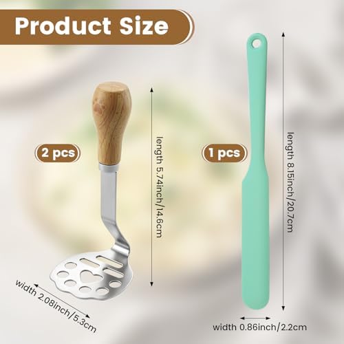 2pcs Mini Potato Masher, Stainless Steel - Image 2