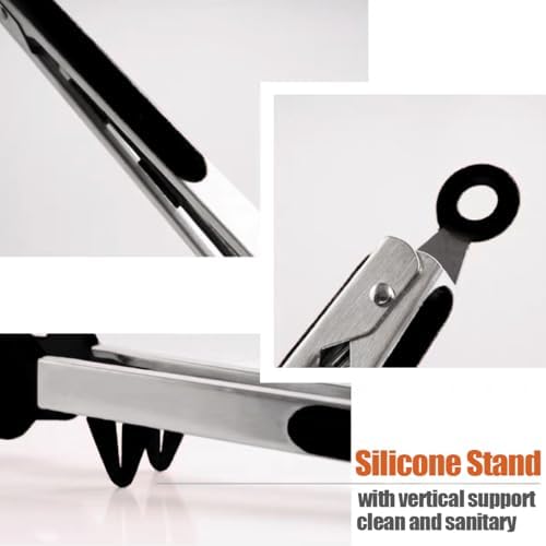 9" Kitchen Tongs for cooking - Image 2