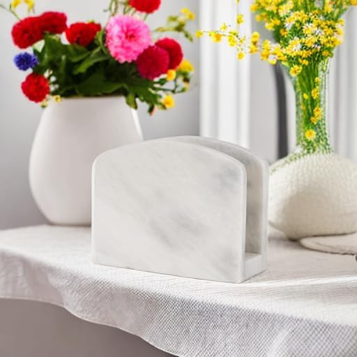 Radicaln Marble Napkin Holder for Table 6.5" Paper Napkin Dispenser Stand - Image 5