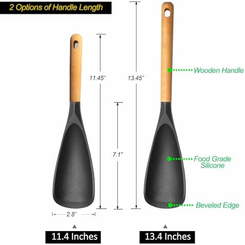 Vovoly Cooking Spoons, Nonstick Silicone Spatula Spoon Set - Image 2