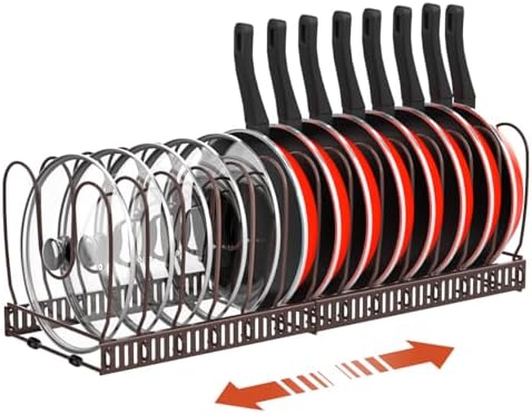 Housolution Pot and Pan Lid Organizer Holder Storage Rack by Housolution