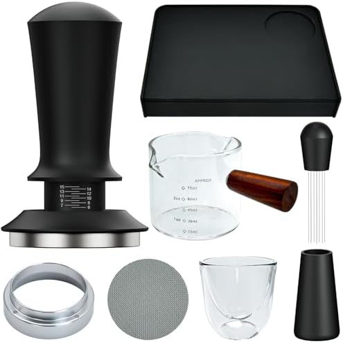 7 Pcs 51mm Espresso Accessories Kit, Spring Loaded Calibrated Tamper, WDT Tool by Unknown