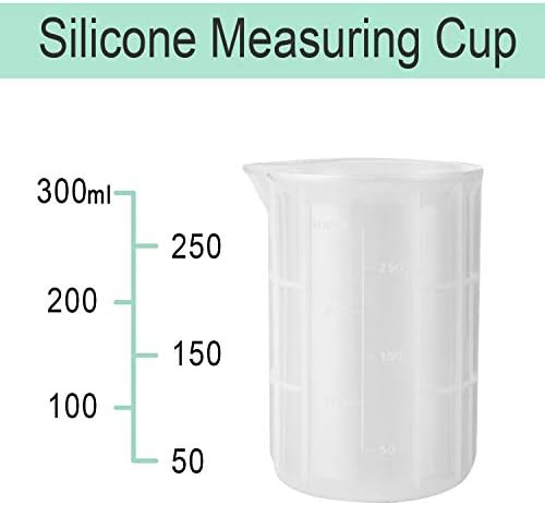 Gartful 300ml Large Silicone Measuring Cups, 10 oz Epoxy Resin Mixing Cups - Image 2