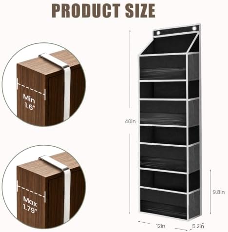 2 Pack 4 Tier Over the Door Organizer Provide Storage Space - Image 2