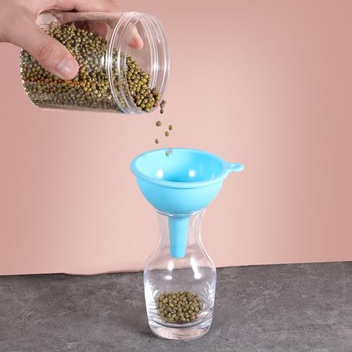 4 Pack Kitchen Silicone Funnel, 4 Colors Kitchen Funnel Set Wide Mouth Funnels - Image 6