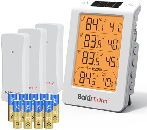 Wireless Freezer Monitor with 3 Sensors, 328ft Long Range Digital Refrigerator by BaldrTherm