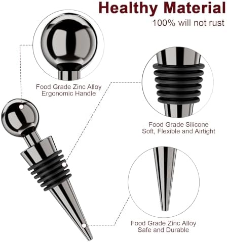 Wine Stoppers for Wine Bottles 3Pcs Vacuum Wine Bottle Stopper - Image 2